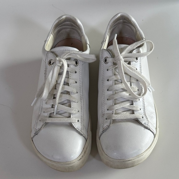 Birkenstock Shoes - Birkenstock White Leather Sneakers - the Bend